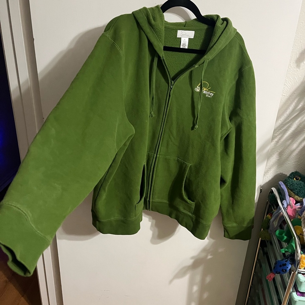 ❤️ 2X Oprah Winfrey Show Green women’s Hoodie sweatshirt - Picture 2 of 10